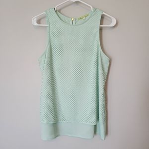 Gianni Bini Mint Lasercut Top | S